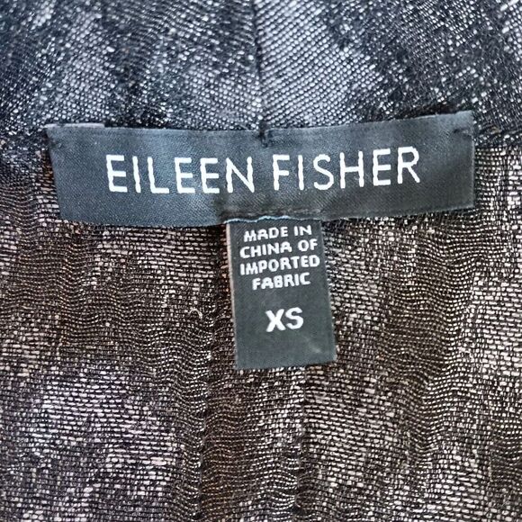Eileen Fisher Sz XS Cotton Silk Blend Knee-length 3/4" Sleeve Unlined Jacket - Picture 5 of 11